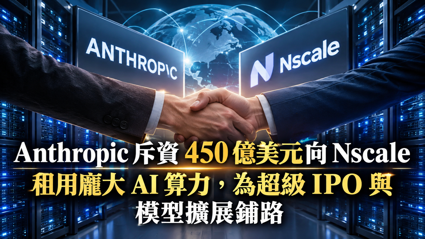 Anthropic 斥資 450 億美元向 Nscale 租用龐大 AI 算力，為超級 IPO 與模型擴展鋪路