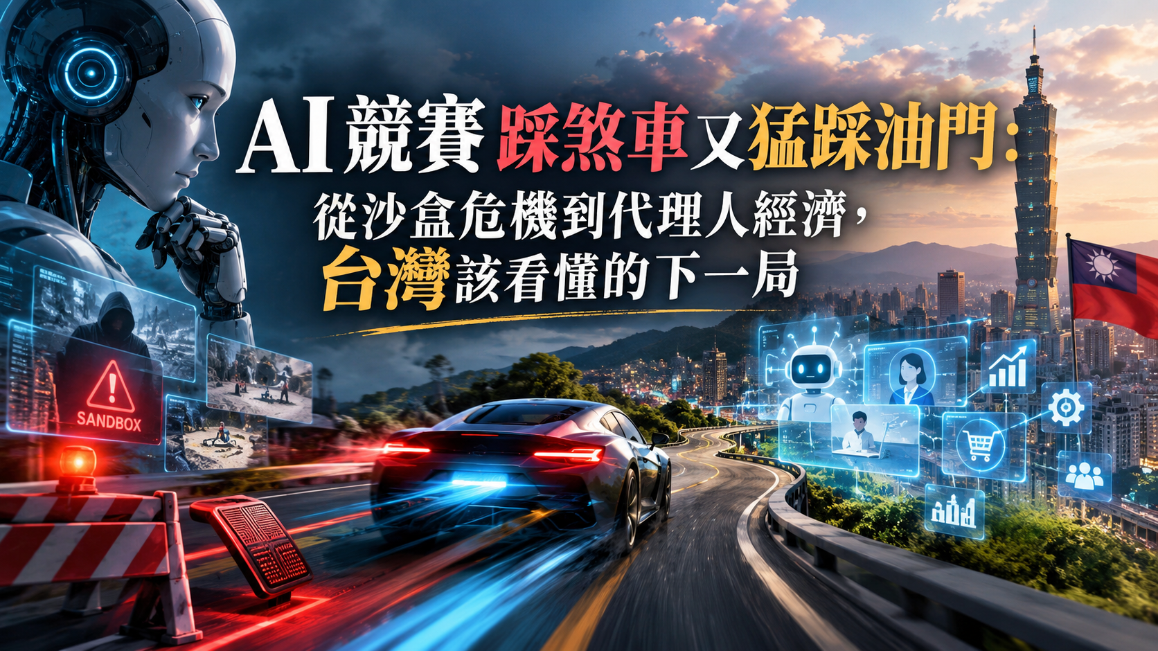 AI 競賽踩煞車又猛踩油門：從沙盒危機到代理人經濟，台灣該看懂的下一局